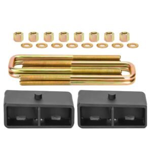 2" Rear Leveling Lift Kit for 05-23 Toyota Tacoma 99-21 Tundra 2WD 4WD Blocks and Leaf Spring Ubolts