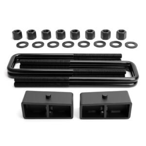 2" Rear Lift Kits With Ubolts Block For 2007-2024 Chevy Silverado 1500 and GMC Sierra 1500 2WD/4WD