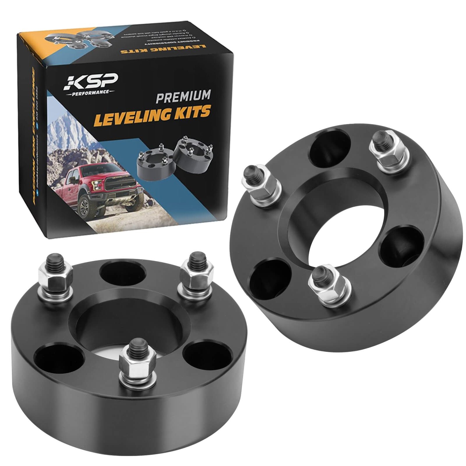 2.5" Front Leveling Lift Kits Strut Spacers For 06-26 Dodge Ram 1500, 06-09 Dodge Raider, 05-07 Dodge Dakota, 09-11 Dodge Dakota