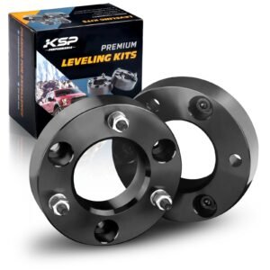 2007-2026 Silverado Sierra 1500 2 Inch Front Leveling Lift Kit Forged Aluminum CNC Black - KSP Performance