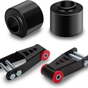 3" Front and 2" Rear Leveling Kit for 1984-2001 Jeep Cherokee XJ with 3 inches Coil Spring Lift Spacer and 2 inches Rear Leaf Shackles