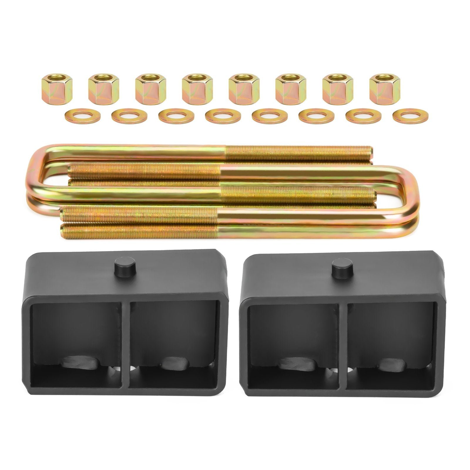 3" Rear Lift Kits With Ubolts Block For 2007-2024 Chevy Silverado 1500 and GMC Sierra 1500 2WD/4WD